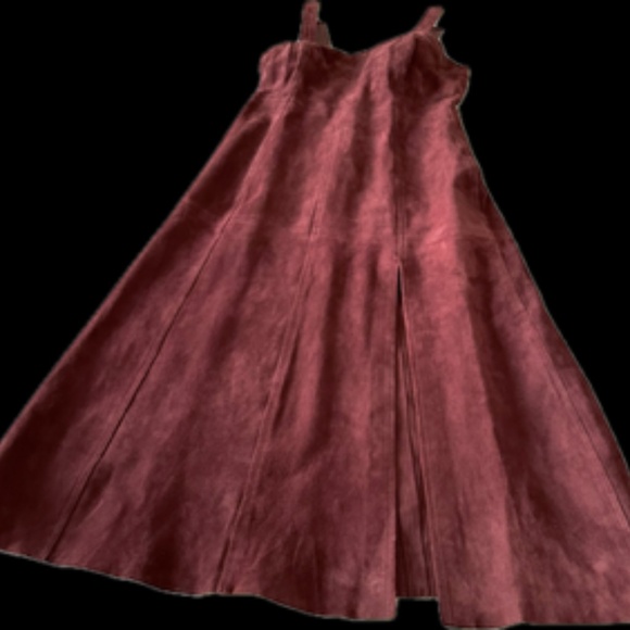 NWT INTERMIX Swede Burgundy Wine colour designer Dress size 2 - Picture 5 of 15